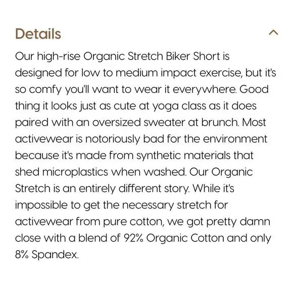 ‼️NWOT: MATE The Label Shorts Womens Large Bike Terracotta Stretch Organic - Picture 4 of 9